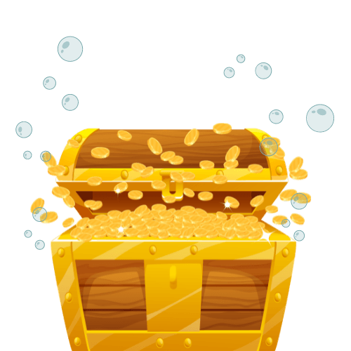 treasure chest that leads to project section